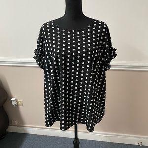 Lane Bryant Size 16 Polka Dot Blouse